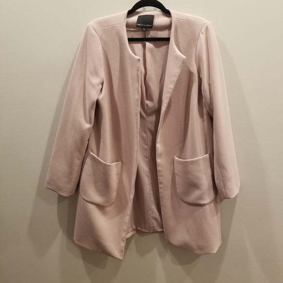 Pink Side Zippers Long Coat - Picture 2 of 11